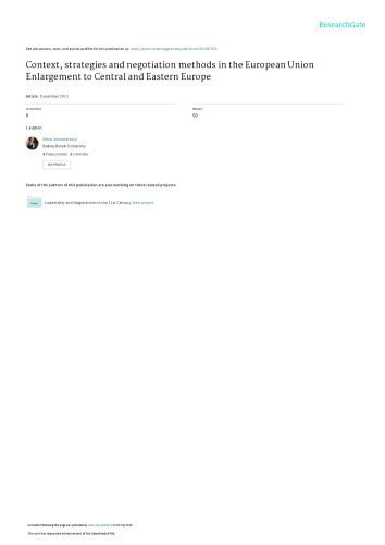 خرید و دانلود نسخه کامل کتاب Context, strategies and   negotiation methods in the European Union Enlargement to Central and Eastern Europe