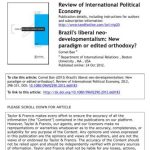 خرید و دانلود نسخه کامل کتاب Cornel Ban, Brazil’s liberal neo-developmentalism: New paradigm or edited orthodoxy?