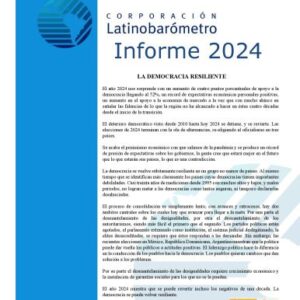 خرید و دانلود نسخه کامل کتاب Corporación Latinobarómetro Informe 2024 : La democracia resiliente
