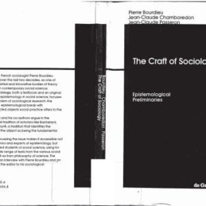 خرید و دانلود نسخه کامل کتاب Craft of Sociology: Epistemological Preliminaries