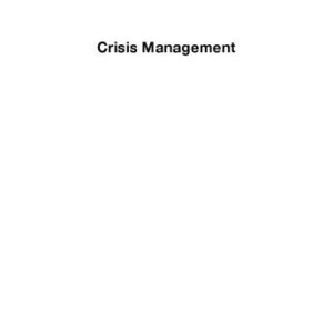 خرید و دانلود نسخه کامل کتاب Crisis Management
