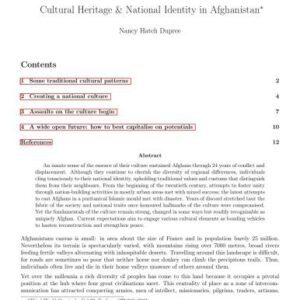 خرید و دانلود نسخه کامل کتاب Cultural Heritage & National Identity in Afghanistan