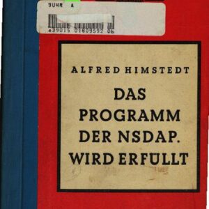 خرید و دانلود نسخه کامل کتاب Das Programm der NSDAP. wird erfüllt