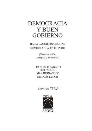 خرید و دانلود نسخه کامل کتاب Democracia y buen gobierno. Hacia la gobernabilidad democrática en el Perú_68e8cbfd4505d.jpeg خرید و دانلود نسخه کامل کتاب Democracia y buen gobierno. Hacia la gobernabilidad democrática en el Perú