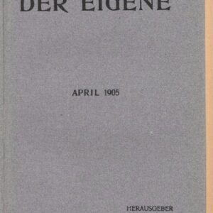 خرید و دانلود نسخه کامل کتاب Der Eigene: April 1905