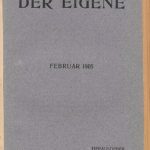 خرید و دانلود نسخه کامل کتاب Der Eigene: Februar 1905