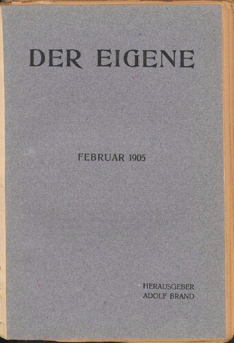 خرید و دانلود نسخه کامل کتاب Der Eigene: Februar 1905_68e6b6a0c97c7.jpeg خرید و دانلود نسخه کامل کتاب Der Eigene: Februar 1905