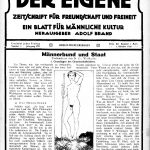 خرید و دانلود نسخه کامل کتاب Der Eigene, Jahrgang VIII: Zeitschrift für Freundschaft und Freiheit. Ein Blatt für männliche Kultur.
