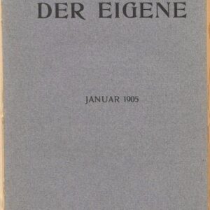 خرید و دانلود نسخه کامل کتاب Der Eigene: Januar 1905