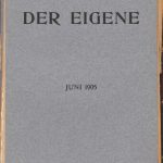خرید و دانلود نسخه کامل کتاب Der Eigene: Juni 1905