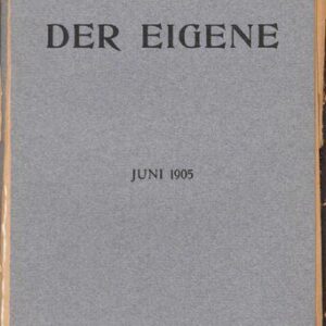 خرید و دانلود نسخه کامل کتاب Der Eigene: Juni 1905