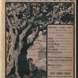 خرید و دانلود نسخه کامل کتاب Der Eigene: Neue Folge, 1. Jahrgang, Heft 1, 1. Juliheft 1899