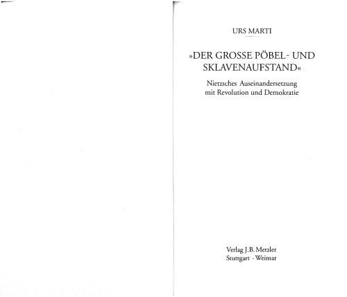 خرید و دانلود نسخه کامل کتاب Der grosse Pöbel- und Sklavenaufstand: Nietzsches Auseinandersetzung mit Revolution und Demokratie_68feb0833f43c.jpeg خرید و دانلود نسخه کامل کتاب Der grosse Pöbel- und Sklavenaufstand: Nietzsches Auseinandersetzung mit Revolution und Demokratie
