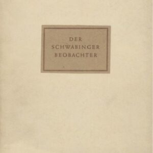 خرید و دانلود نسخه کامل کتاب Der Schwabinger Beobachter