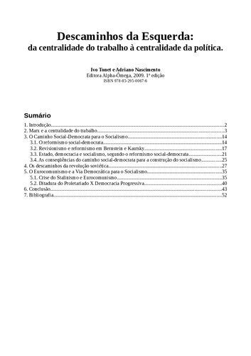 خرید و دانلود نسخه کامل کتاب Descaminhos da Esquerda: da centralidade do trabalho à centralidade da política_68e761e9438a9.jpeg خرید و دانلود نسخه کامل کتاب Descaminhos da Esquerda: da centralidade do trabalho à centralidade da política