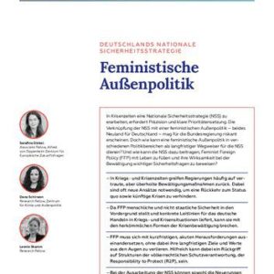 خرید و دانلود نسخه کامل کتاب Deutschlands nationale Sicherheitspolitik : Feministische Außenpolitik