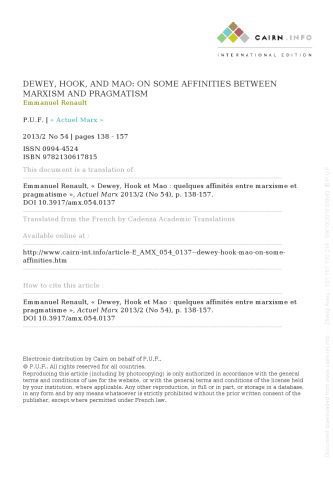 خرید و دانلود نسخه کامل کتاب Dewey, Hook, and Mao: on some affinities between Marxism and pragmatism_68e98902745c6.jpeg خرید و دانلود نسخه کامل کتاب Dewey, Hook, and Mao: on some affinities between Marxism and pragmatism