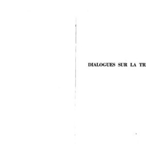 خرید و دانلود نسخه کامل کتاب Dialogues sur la Trinité I-II, tome I