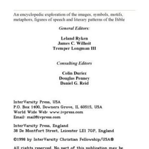 خرید و دانلود نسخه کامل کتاب Dictionary of Biblical Imagery