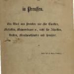 خرید و دانلود نسخه کامل کتاب Die Bedeutung der Judenfrage in Preussen. Ein Wort für Christen, Mosaisten, Muhamedaner, etc., nicht für Atheisten, Deisten, Menschenthümler und Heuchler
