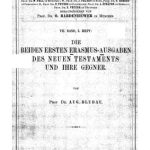 خرید و دانلود نسخه کامل کتاب Die beiden ersten Erasmus-Ausgaben des Neuen Testaments und ihre Gegner