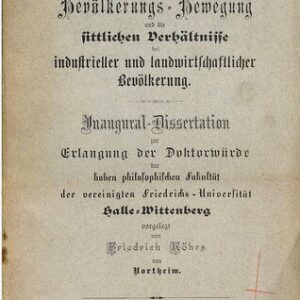 خرید و دانلود نسخه کامل کتاب Die Bevölkerungs-Bewegung und die sittlichen Verhältnisse bei industrieller und landwirtschaftlicher Bevölkerung