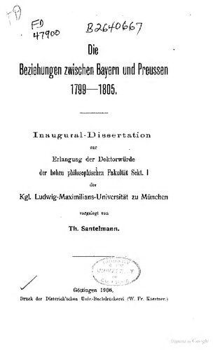 خرید و دانلود نسخه کامل کتاب Die Beziehungen zwischen Bayern und Preussen 1799-1805. Inaugural-Dissertation_68f7319a69f6e.jpeg خرید و دانلود نسخه کامل کتاب Die Beziehungen zwischen Bayern und Preussen 1799-1805. Inaugural-Dissertation