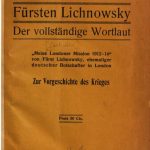 خرید و دانلود نسخه کامل کتاب Die Denkschrift des Fürsten Lichnowsky: Der vollständige Wortlaut