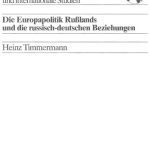 خرید و دانلود نسخه کامل کتاب Die Europapolitik Rußlands und die russisch-deutschen Beziehungen