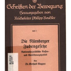 خرید و دانلود نسخه کامل کتاب Die Nürnberger Judengesetze