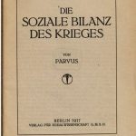 خرید و دانلود نسخه کامل کتاب Die soziale Bilanz des Krieges