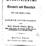 خرید و دانلود نسخه کامل کتاب Die Staatensysteme Europas und Amerikas seit dem Jahre 1783, geschichtlich-politisch dargestellt