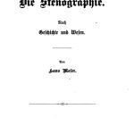 خرید و دانلود نسخه کامل کتاب Die Stenographie. Nach Geschichte und Wesen