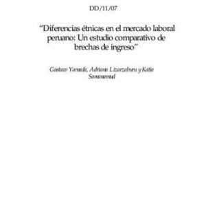 خرید و دانلود نسخه کامل کتاب Diferencias étnicas en el mercado laboral peruano: Un estudio comparativo de brechas de ingreso