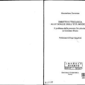 خرید و دانلود نسخه کامل کتاب Diritto e Teologia alle Soglie dell’Età Moderna: Il Problema della potentia Dei absoluta in Giordano Bruno
