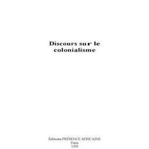 خرید و دانلود نسخه کامل کتاب Discours sur le colonialisme