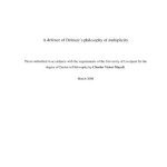 خرید و دانلود نسخه کامل کتاب [Dissertation] A Defence of Deleuze’s Philosophy of Multiplicity