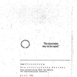 خرید و دانلود نسخه کامل کتاب [Dissertation] Die ontologische Distanz: Eine Untersuchung über die Krisis der Phänomenologie Husserls