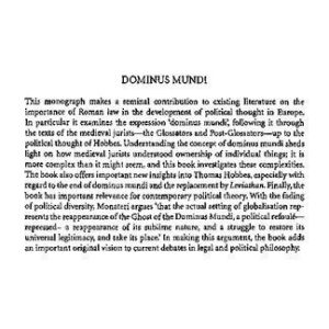 خرید و دانلود نسخه کامل کتاب Dominus Mundi: Political Sublime and the World Order