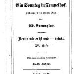 خرید و دانلود نسخه کامل کتاب Ein Sonntag in Tempelhof : Eine Lokalposse in einem Akt