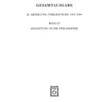 خرید و دانلود نسخه کامل کتاب Einleitung in die Philosophie (Wintersemester 1928–29)