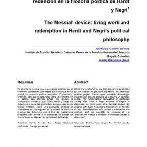 خرید و دانلود نسخه کامل کتاب El dispositivo del Mesías. Trabajo vivo y redención en la filosofía política de Hardt & Negri (artículo)