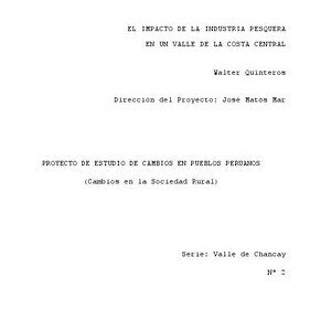 خرید و دانلود نسخه کامل کتاب El impacto de la industria pesquera en un valle de la costa central (Chancay, Lima, Perú)