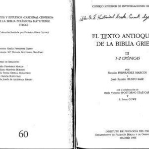 خرید و دانلود نسخه کامل کتاب El texto antioqueno de la Biblia griega. 3. 1–2 Crónicas