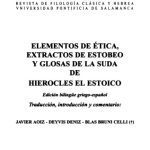 خرید و دانلود نسخه کامل کتاب Elementos de Ética, Extractos de Estobeo y Glosas de la Suda de Hierocles el Estoico (edición bilingüe griego-español)
