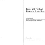 خرید و دانلود نسخه کامل کتاب Elites and political power in South Korea