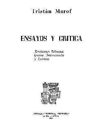 خرید و دانلود نسخه کامل کتاب Ensayos y crítica. Revoluciones bolivianas, guerras internacionales y escritores_68e5ad31df7cf.jpeg خرید و دانلود نسخه کامل کتاب Ensayos y crítica. Revoluciones bolivianas, guerras internacionales y escritores