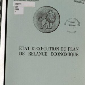 خرید و دانلود نسخه کامل کتاب Etat d’exécution du plan de relance économique