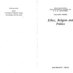 خرید و دانلود نسخه کامل کتاب Ethics, Religion and Politics: Collected Philosophical Papers, Volume 3