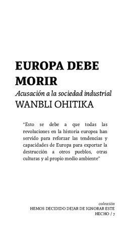 خرید و دانلود نسخه کامل کتاب Europa debe morir. Acusación a la sociedad industrial_68f98f726fa4c.jpeg خرید و دانلود نسخه کامل کتاب Europa debe morir. Acusación a la sociedad industrial